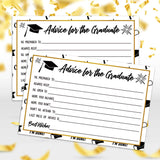 50 Graduation Party Advice Wishes Cards For Graduate Class Of 2025 College, High School, University Grad, Words Of Wisdom Cards, Game Activity Cards, 4 X 6 Inches.