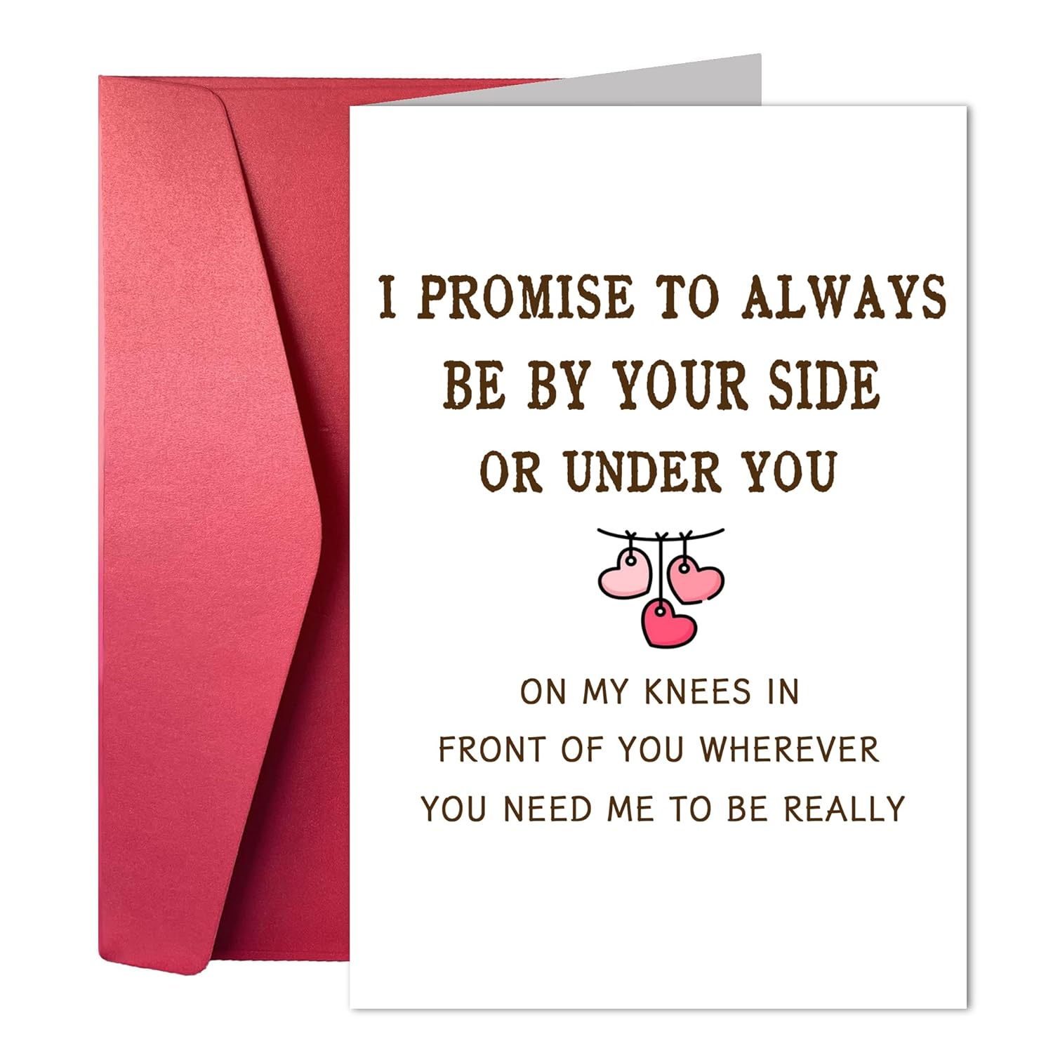 Funny Anniversary Cards, Rude Memorial Cards For Husband Wife, Wicked Confession Card For Boyfriend Girlfriend, Valentine'S Day Card For Fiancé Fiancee-I Promise To Be Always By Your Side Or Under You