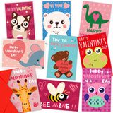 27 Pcs Valentine'S Day Cards Assortment Animal Valentine'S Day Greeting Cards With Envelopes, Classroom Exchange Kids Holiday Crafted Wedding Cards, Valentine'S Party Favorites, 9 Styles?
