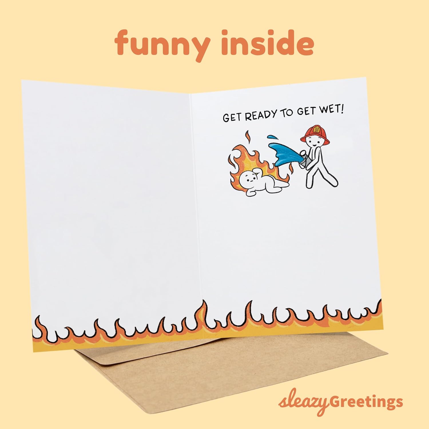 Silly Firefighter Funny Birthday Card For Him Or Her - Funny Anniversary Cards For Husband Or Wife - Naughty, Dirty, Inappropriate Valentine'S Day Card For Men Or Women - Is It Hot In Here Card