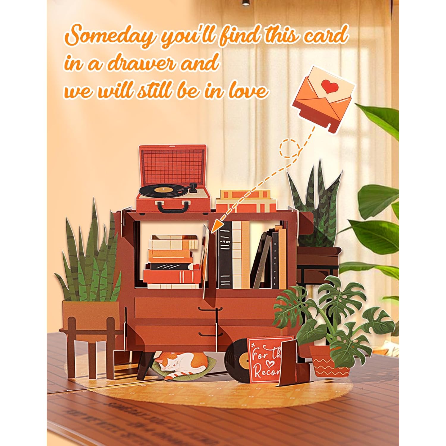 Someday You'Ll Find This Card In A Drawer Pop Up Cards - 3D Romantic Cards For Valentine'S Day Anniversary Birthday All Occasion, Funny Gifts For Men Husband Wife Boyfriend Girlfriend Him