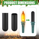 100 Pieces No Glow Caps Christmas Glass Led Glow Plug Cap Light Blackout Caps No Glow Caps Black Out Cover For Christmas