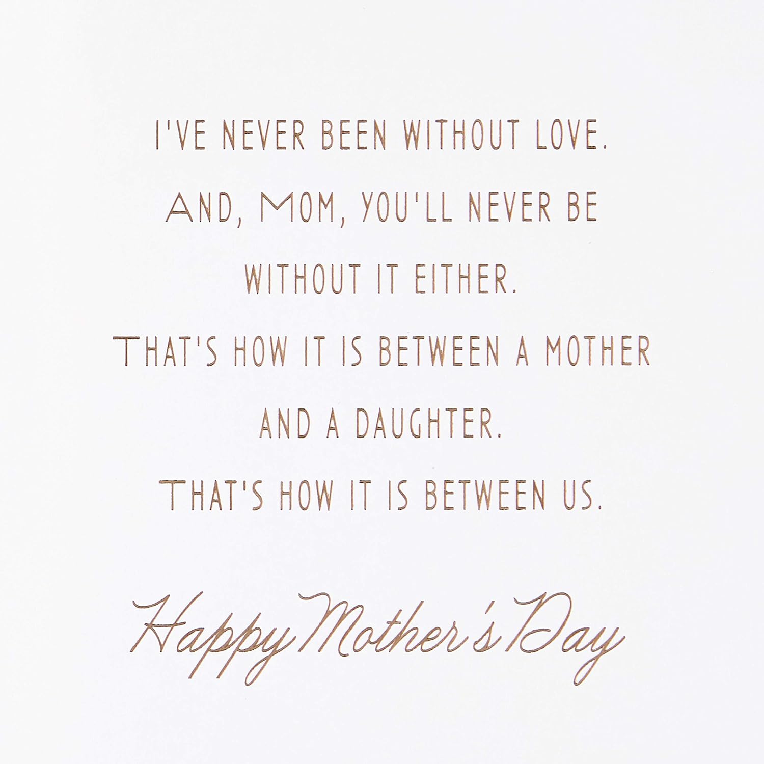 Hallmark Mother's Day Card from Daughter (Thanks for Being There)