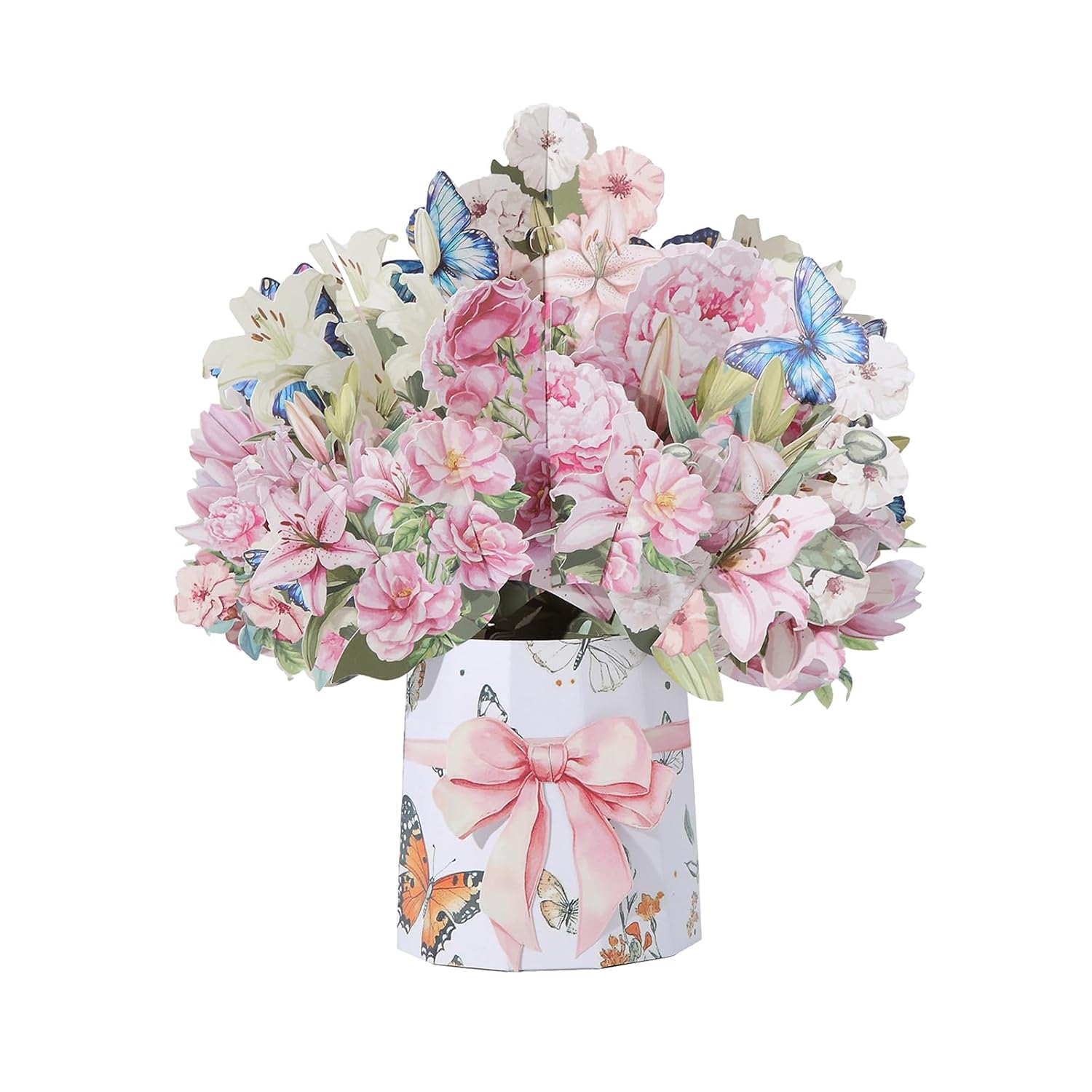 Greeting Card Pop Up, 11 Inch Life Sized Forever Flower Bouquet 3D Pop Up Birthday Gifts For Women Wife Mom Daughter Sister Aunt Grandmother, Anniversary Card, With Envelope