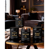 Scented Candles For Men - 4 Pack Candles For Home Scented, 36Oz Soy Wax, 200 Hour Burn Time, Men Candle Set, Sandalwood Oud/Mahogany Teakwood/Smoke Vanilla/Jasmine Candle Set A
