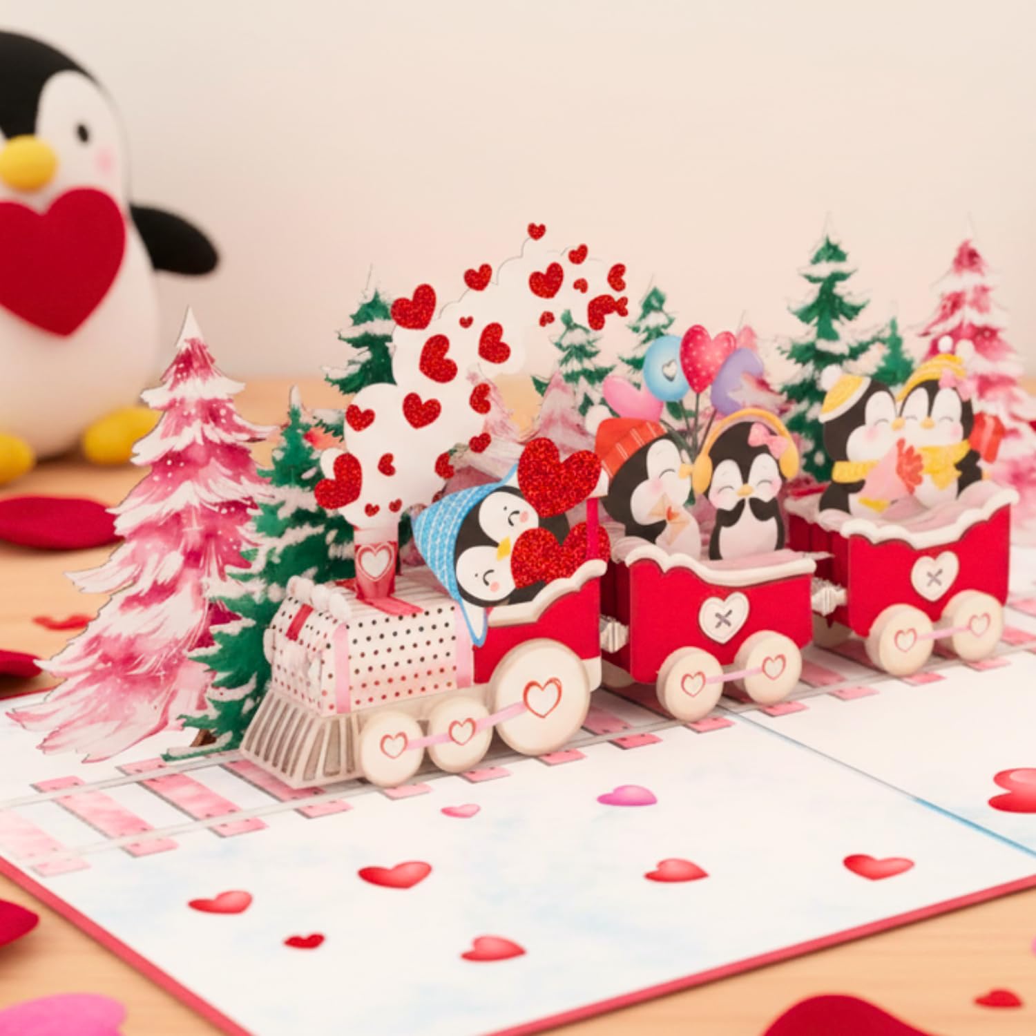- Funny Penguin Valentines Card, 3D Pop Up Valentines Day Card For Kids, Classroom, Boys, Girls, Son, Daughter | 6X8 In Penguin Kids Valentine Day Cards With Envelope