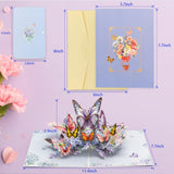 Pop Up Birthday Card, Handmade 3D Butterfly Mothers Day Card, Thank You Greeting Card Gifts For Women Mother Wife Girls Daughter