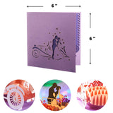 Wedding Car Pop Up Card, 3D Bride And Groom Driving Away, Handmade Anniversary Wedding Greeting Card For Couple Husband Wife, 6X8 Inch, Premium Italy Paper
