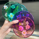 4 Pack Coaster Molds - Diamond Edge Crystal & Round Geode Silicone Molds For Epoxy Resin Casting