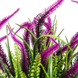 8Pcs Artificial Flowers For Outdoor Plants Faux Plastic Plant Fake Flower Uv Resistant Plants (Purple)