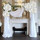 Purple Paper Flowers 5Pcs Tissue Paper Flowers 3D Flower Wall Decor Violet White Lilac Pom Paper Flowers Party Wall Backdrop Decoration Birthday Bridal Baby Shower Wedding Decor (White)