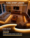 32.8FT Dimmable LED Neon Rope Lights 120V Flexible Waterproof Silicone Strip Lights for Mirror Kitchen Cabinet