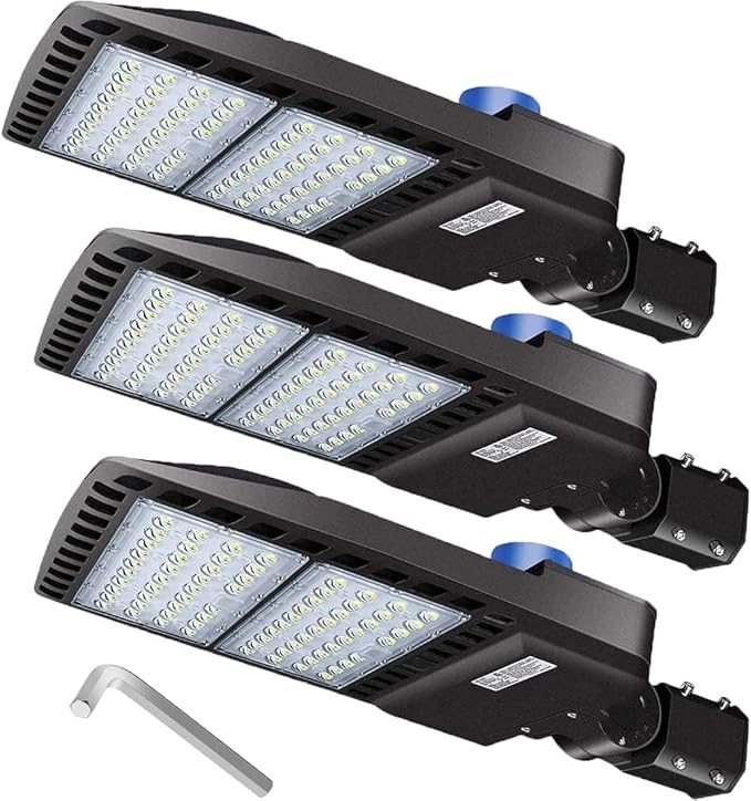 3 Pack LED Parking Lot Lights 200W – Dusk to Dawn Commercial Pole Lights