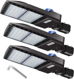 3 Pack LED Parking Lot Lights 200W – Dusk to Dawn Commercial Pole Lights