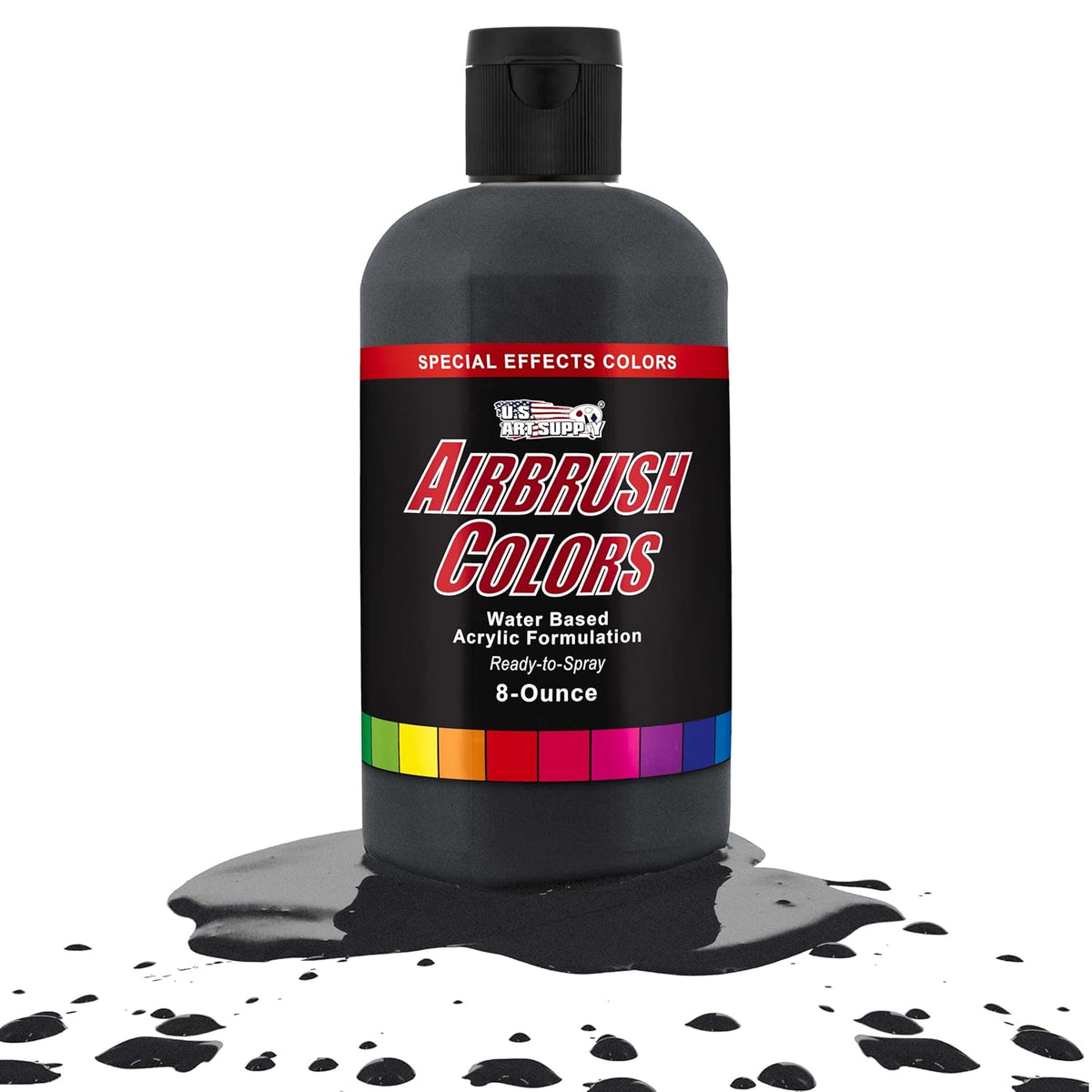 Pearlized Black Pearl Acrylic Special Effects Airbrush Paint - 8Oz Ready To Spray Air Brush Paint For Nails, Models, Fabric - Water-Based Air Brush Painting