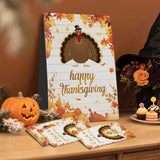 Thanksgiving Scratch Off Cards - 50 Pcs Lucky Draw Game With 8 Winners & 42 Blanks + Sign, Fall Holiday Party Activities, Interactive Decorations And Favors -153
