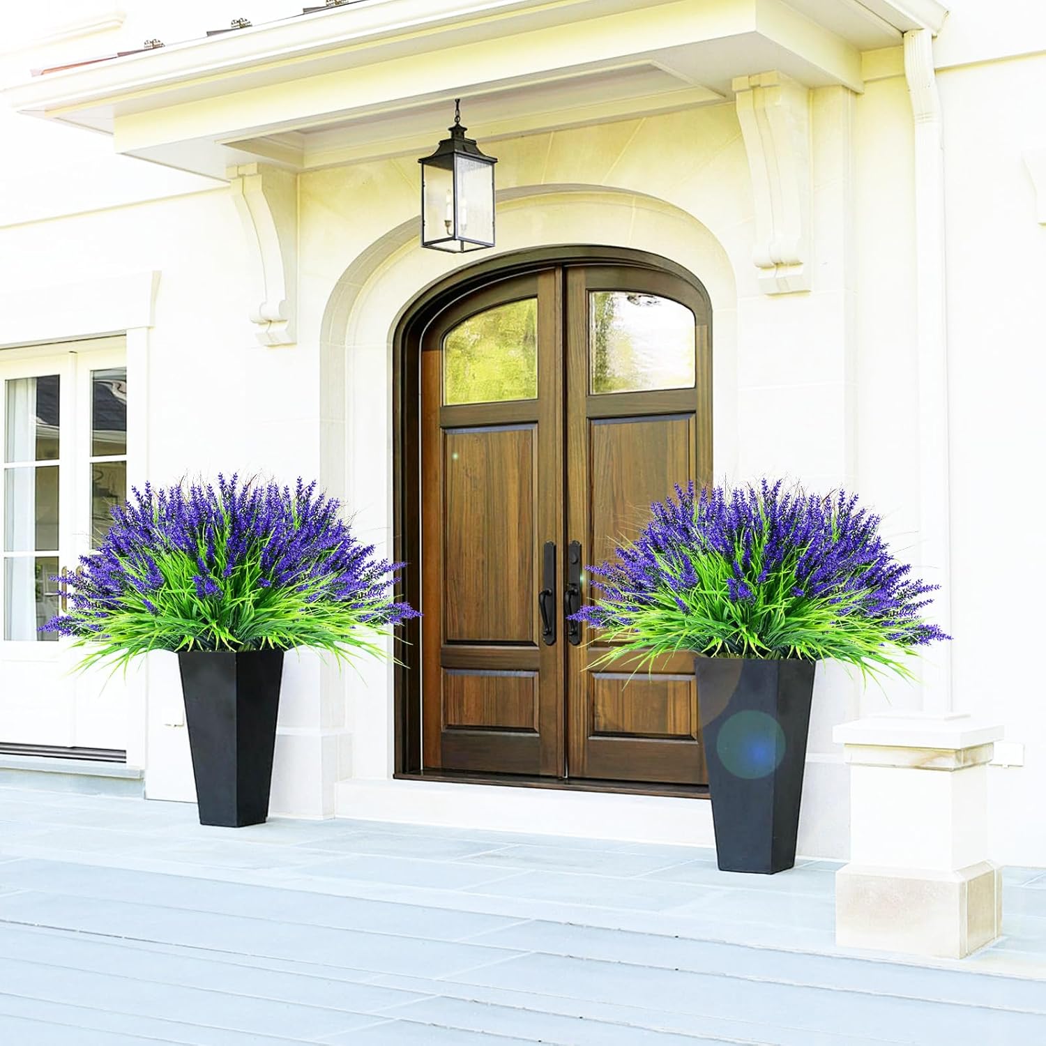 24Pcs Artificial Flowers For Outdoors – Uv Resistant Fake Flowers, Lavender Artificial Flowers Plastic Faux Plants For Garden Home Porch Hanging Planters Window Box Decor