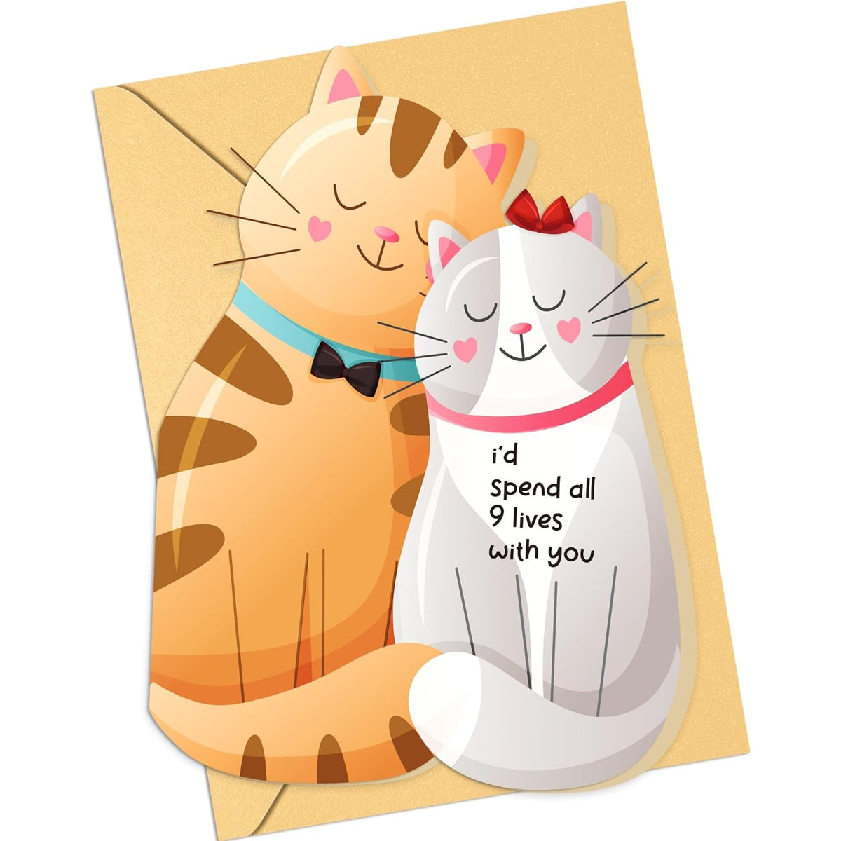 Valentines Day Card For Husband Wife, Funny Valentines Day Card For Her Him Husband Wife Boyfriend Girlfriend, Birthday Cards For Cat Lover, Valentines Gifts For Men Women
