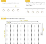 300 LED Curtain Fairy Lights Warm White USB Powered String Lights with Remote Timer 8 Modes for Room Wall Party Decor