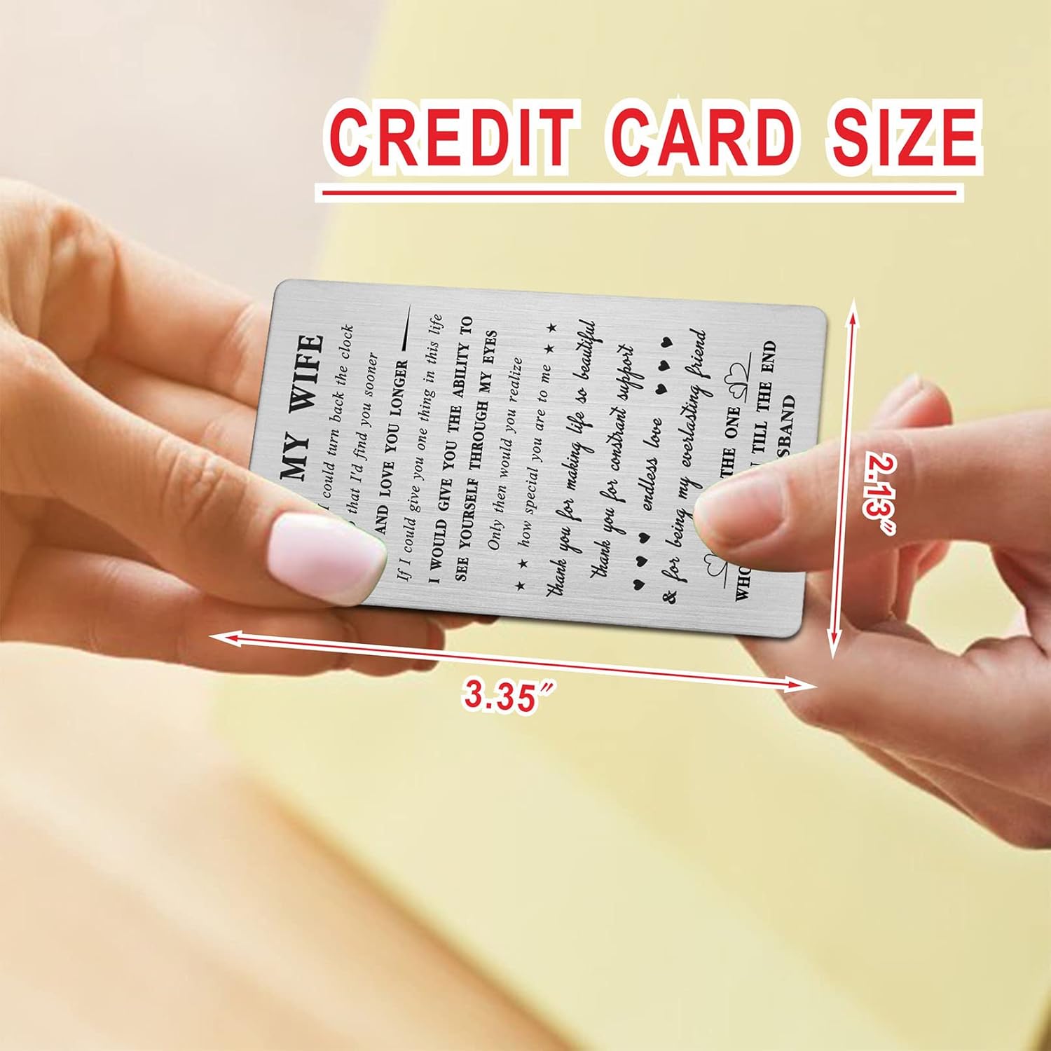 To My Wife Gifts Wallet Card - Romantic Anniversary Card For Wife - Wife Birthday Gift Ideas - I Love You Gifts For Her, Valentines, Christmas, Mothers Day