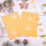 1000Pcs Clear Christmas Stickers Roll Gold Foil Nativity Scene Stickers Xmas Winter Holiday Round Adhesive Label Stickers Decal For Xmas Envelopes Invitations Cards Gifts Decor, 6 Designs
