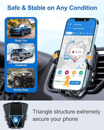 Universal Air Vent Car Mount, Big Phone & Thick Case Friendly, Hands-Free Clamp