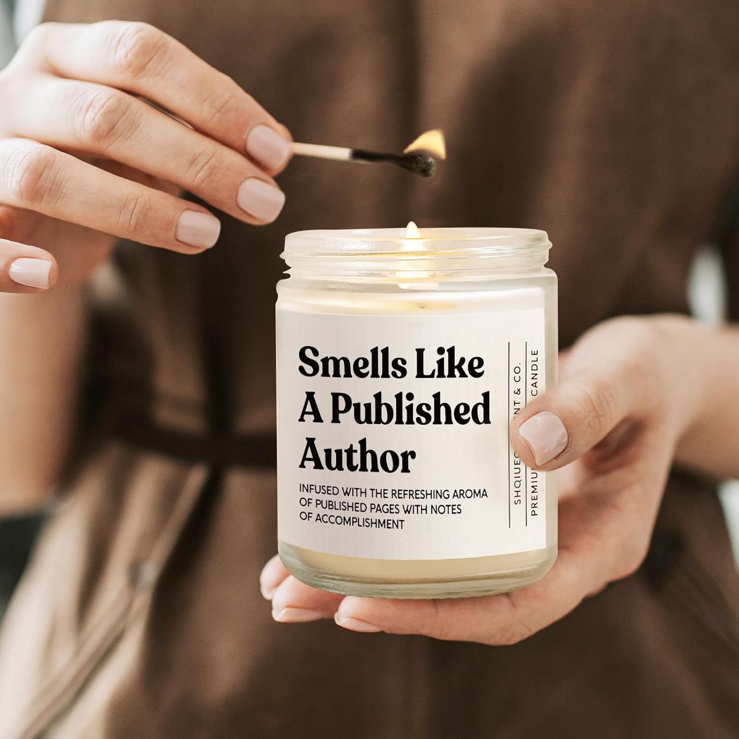 Gifts For Writers - Smells Like A Published Author Candle 7Oz Lavender Scented, Creative Gifts For Authors, Book Lovers, Publishing Gift, Writer’S Accomplishment Present, Literary Candle