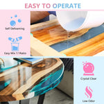 Epoxy Resin 2 Gallon - Crystal Clear Epoxy Resin Kit - No Yellowing No Bubble Art Resin Casting Resin For Art Crafts, Jewelry Making, Wood & Resin Molds(1 Gallon X 2)
