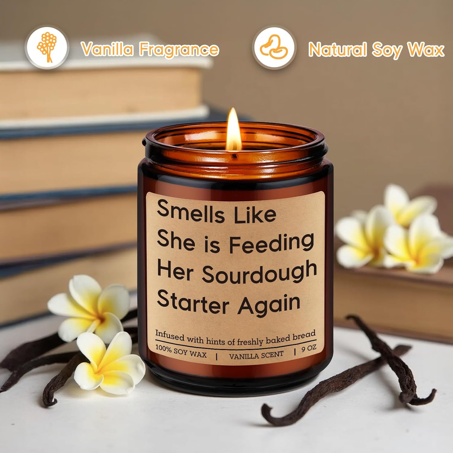 Candle, Gifts For Sourdough Bakers, Sourdough Gifts For Women, Starter, Sour Dough Bread Baking Making Presents For Bread Baker Lover, Funny Valentines Birthday Idea For Friend Sister Wife Her