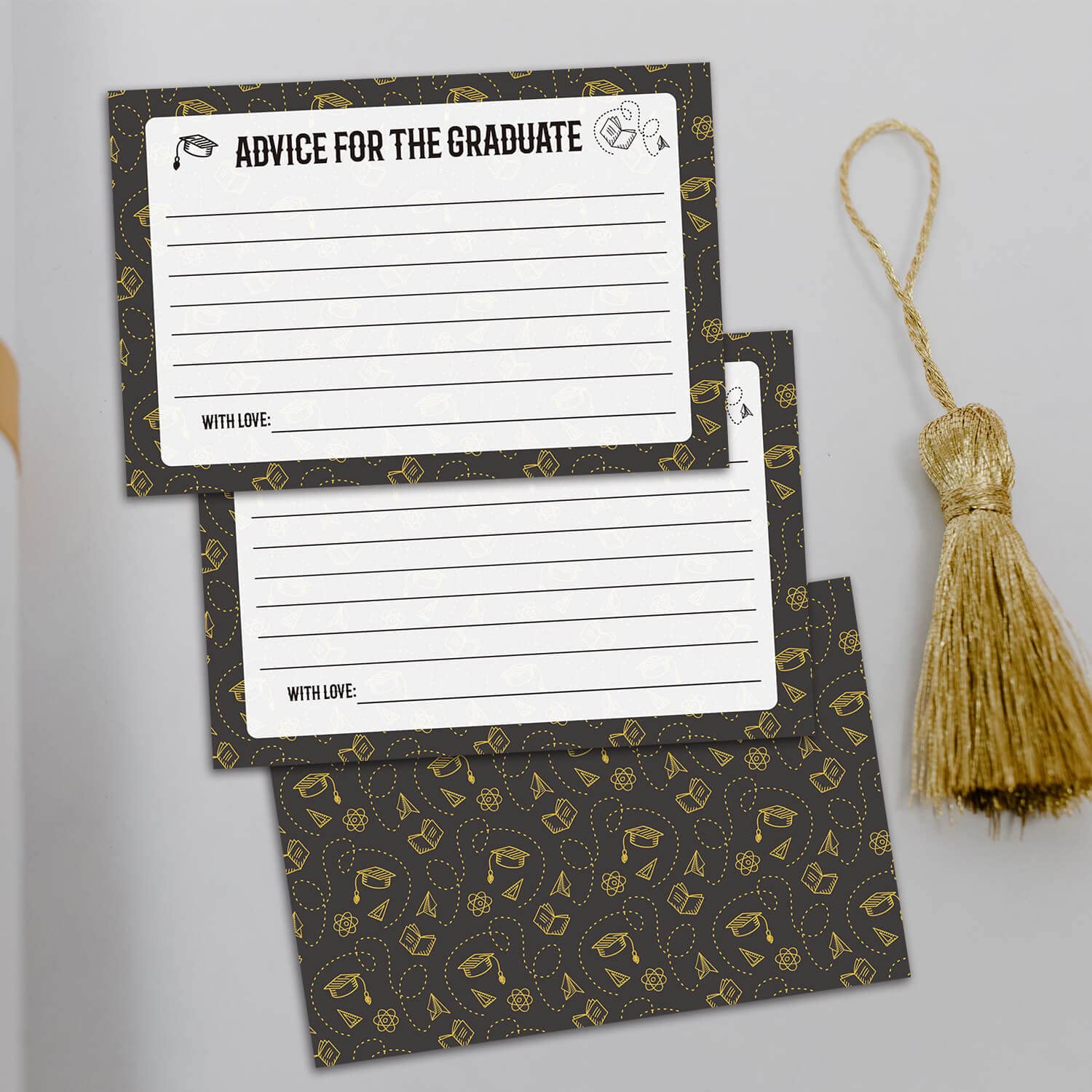 50 Pack Graduation Advice Cards - Advice For The Graduate, Graduation Party Supplies Favors, Graduation Decorations, Announcements Table Games,Graduation Wish Cards,4X6 Inches
