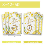 50 Pack Honey Bee Scratch Off Game - Bumble Bee Baby Shower Birthday Party Activity Lottery Ticket Raffle Cards Girls Or Boys Decorative Set