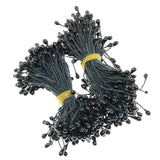 4 Bouquets 55Mm Artificial Pearlized Floral Stamen Flower Stamen For Flower Making Scrapbook Decoration Artificial Flowers, Pearlescent Black