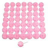 Silk Carnation Flower, 50 Artificial Flowers, Used For Wedding Decoration Diy Handmade Flowers, Carnation Flower Diameter 3.5 Inches And 6 Inches Stem (Pink)