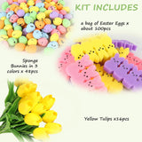 Tulips Vase Filler Set, Table Centerpiece Decor For Home And Kitchen, Home Décor Table Vase Fillers, Floral Arrangement For Party, Dining Table (Easter, Pink)