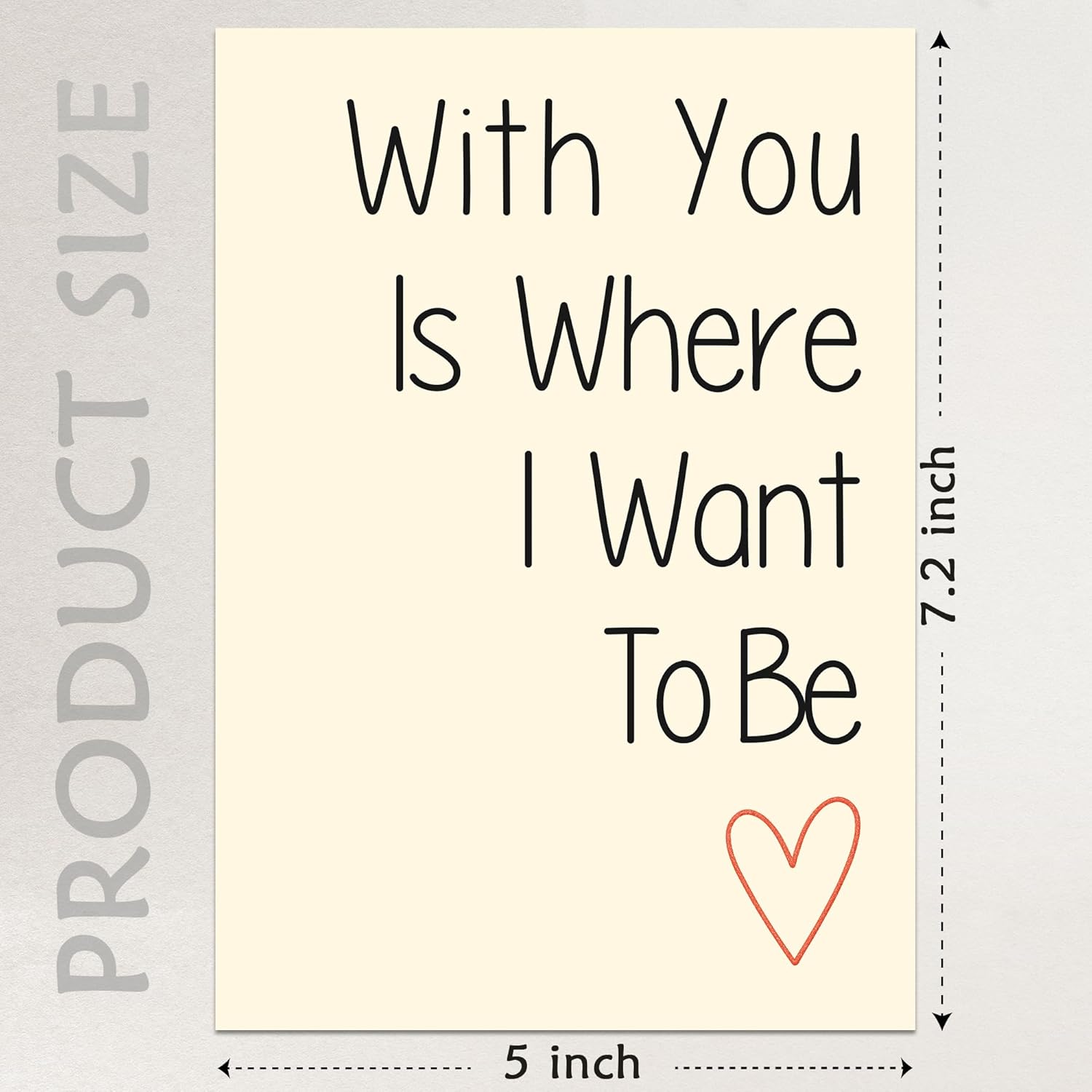 Romantic Valentines Day Cards With Envelope - Sweetest Day Cards For Husband, Wife, Girlfriend, Boyfriend And Fiance - Funny Bday Cards 5X7 Inch