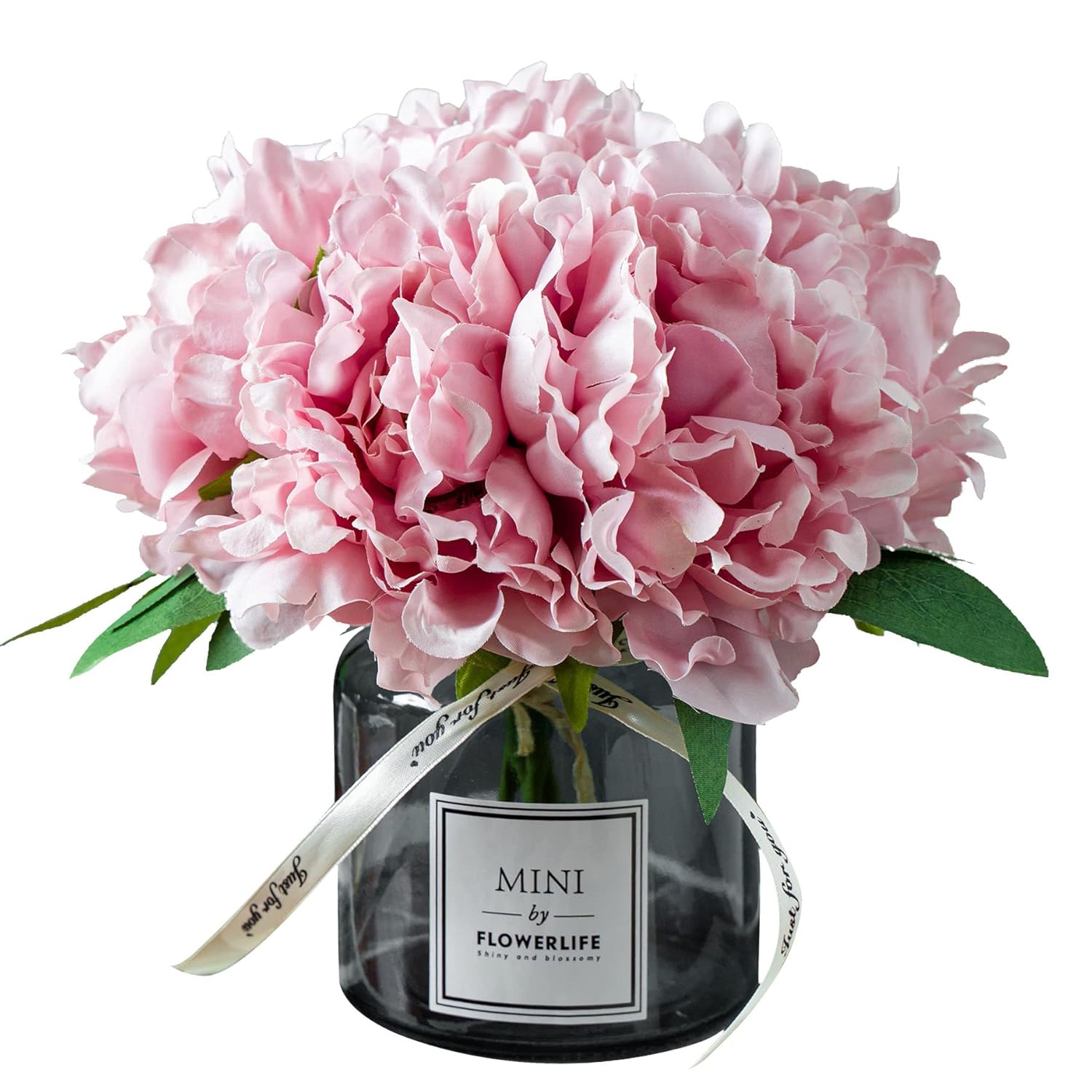 Artificial Flower And Glass Bottle Set, Isn Style, Suitable For Living Room, Dining Table, Office, Wedding, Hotel Banquet And Family Decoration. (Pink Purple)