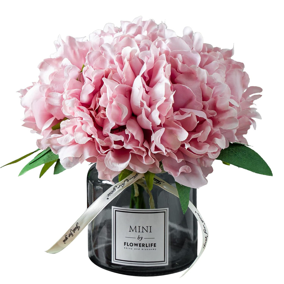 Artificial Flower And Glass Bottle Set, Isn Style, Suitable For Living Room, Dining Table, Office, Wedding, Hotel Banquet And Family Decoration. (Pink Purple)