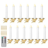 Store 12Pcs White Led Candles Clips And Stakes 6-Inch With Timer Remote Control For Christmas Tree Wreath Table Centerpieces Candle