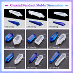 Resin Molds 18Pcs Pendulum Crystal Silicone Molds,Multi-Facet Uv Resin Jewelry Molds For Quartz Crystals Pendants, Necklace