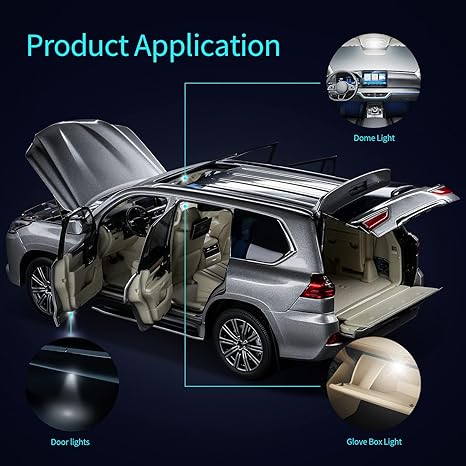 42 Piece Interior Car LED Light Bulb Kit Super Bright White Dome Map License Plate Trunk Courtesy Lights