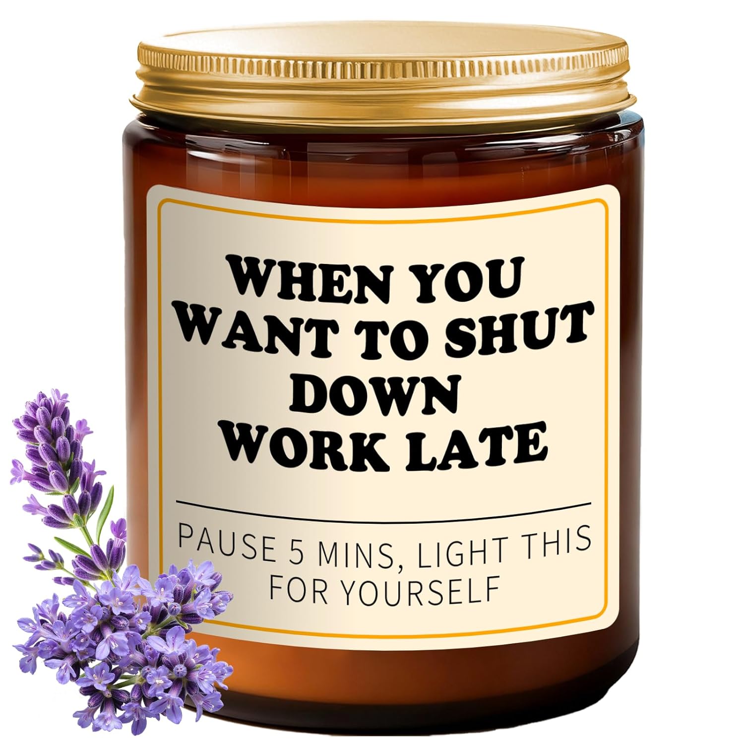 Relaxation Gifts For Women Men - Calming Lavender Scented Candle, 7 Oz Soy Candles Relaxing Gift For Friends, Coworker, Mom, Sister, Boss, Employees - Retirement Candle Appreciation Gifts At Work