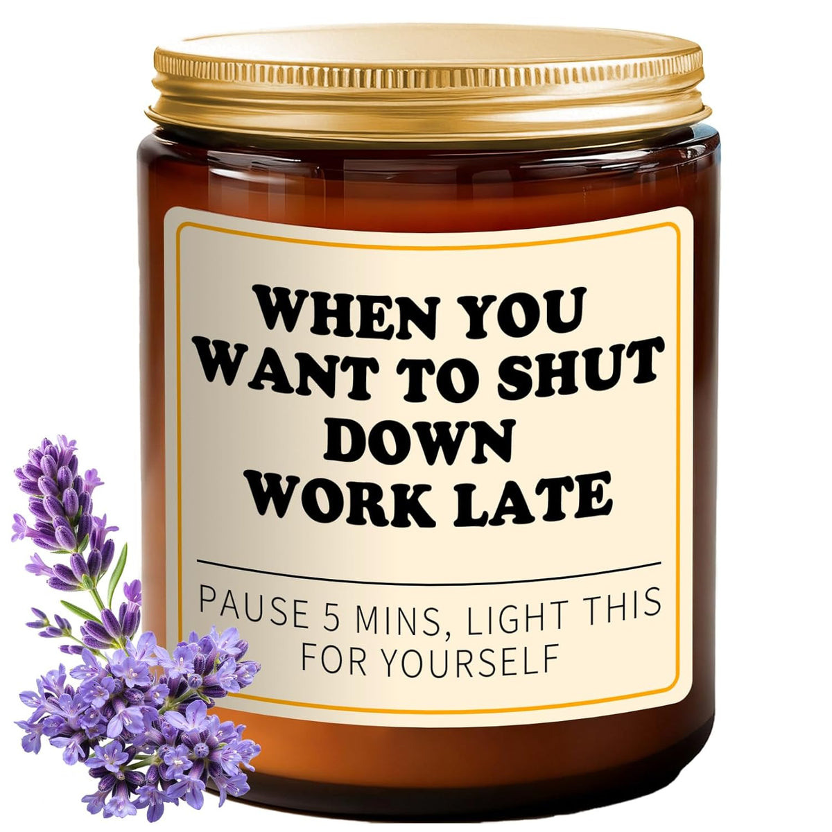 Relaxation Gifts For Women Men - Calming Lavender Scented Candle, 7 Oz Soy Candles Relaxing Gift For Friends, Coworker, Mom, Sister, Boss, Employees - Retirement Candle Appreciation Gifts At Work