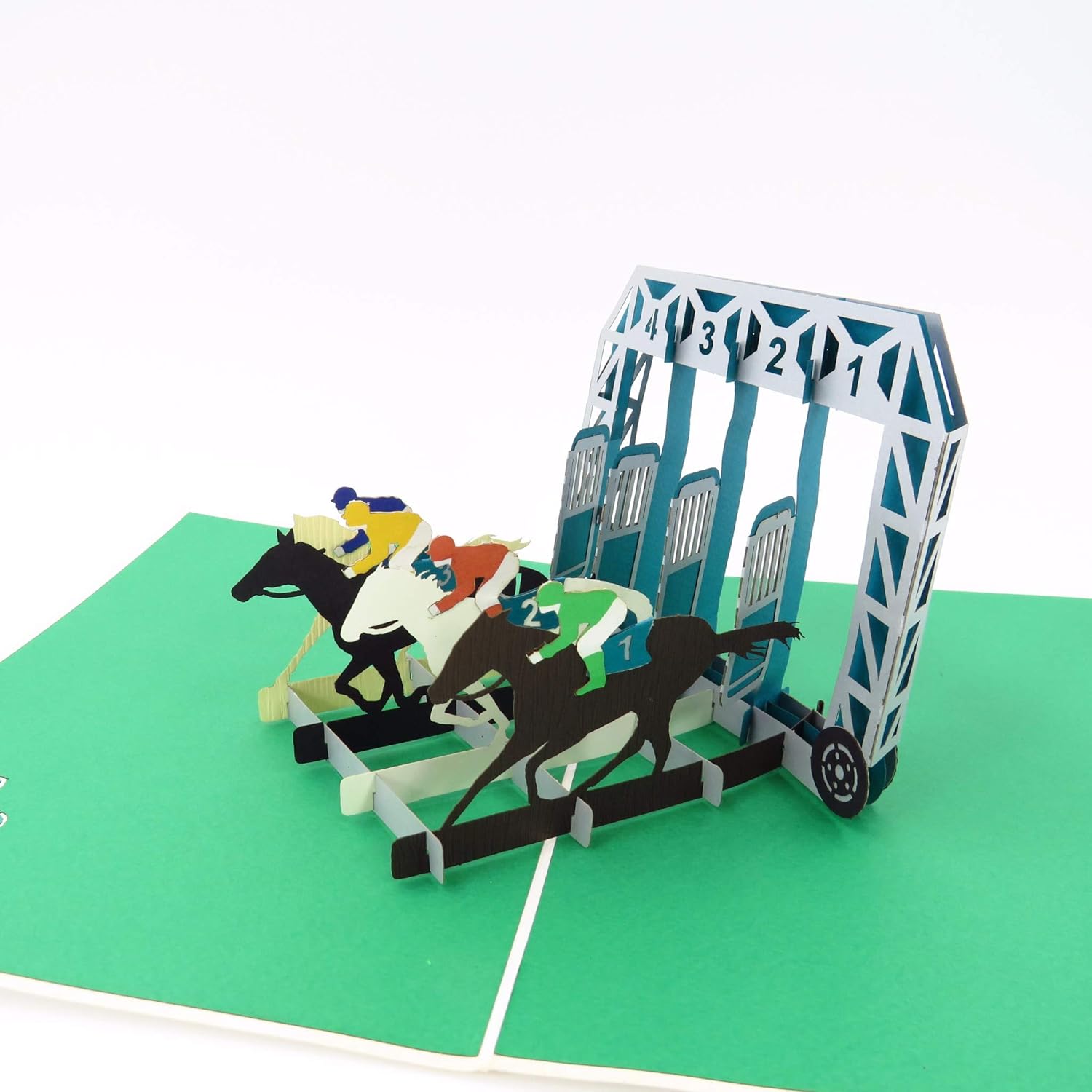 Horses 3D Pop Up Greeting Card - Horse Racing, Pony, Champion, Father'S Day, Congratulations, Happy Birthday, Retirement, Just Because, Graduation, Celebrations, All Occasion |