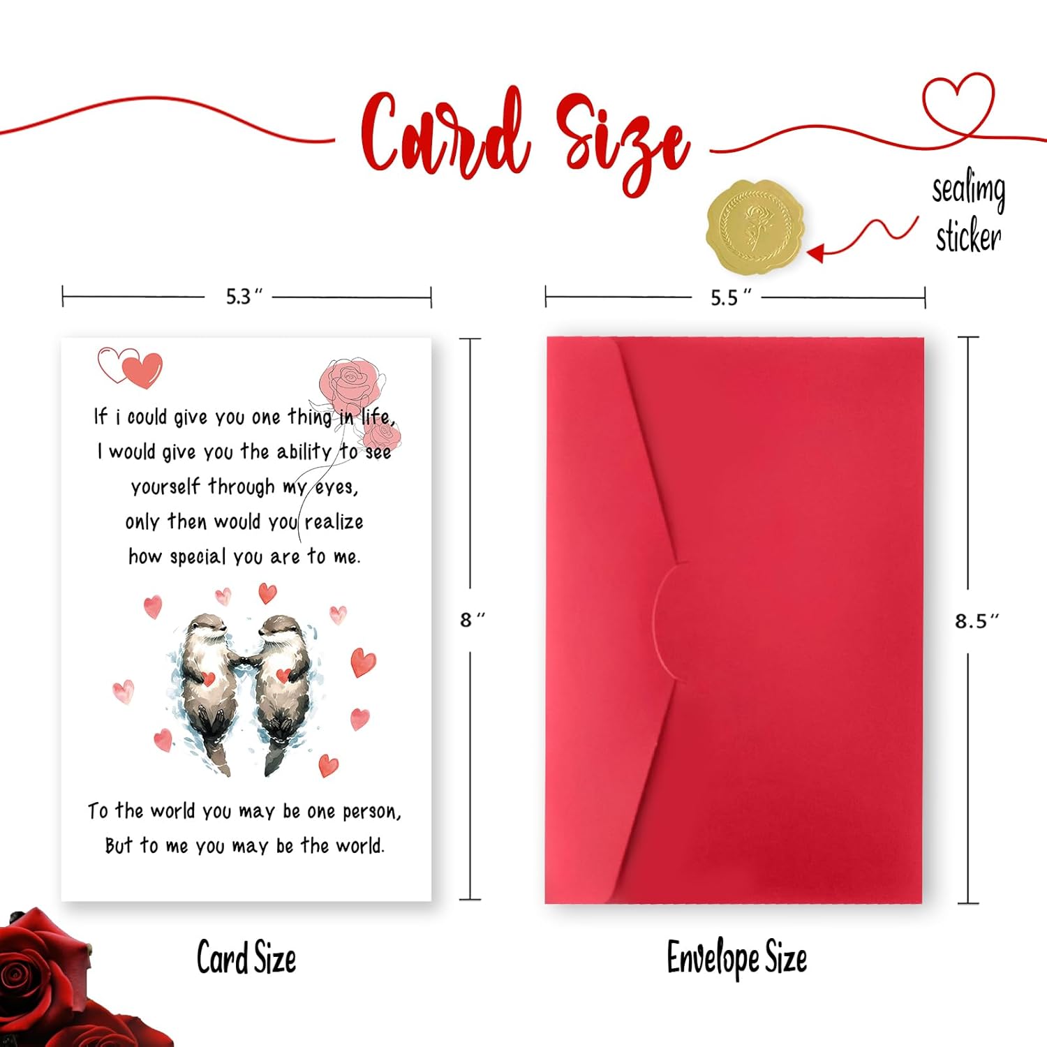 Valentine'S Day Card For Him Her, Romantic Greeting Card For Boyfriend, Wife, Anniversary, Birthday, Love Card