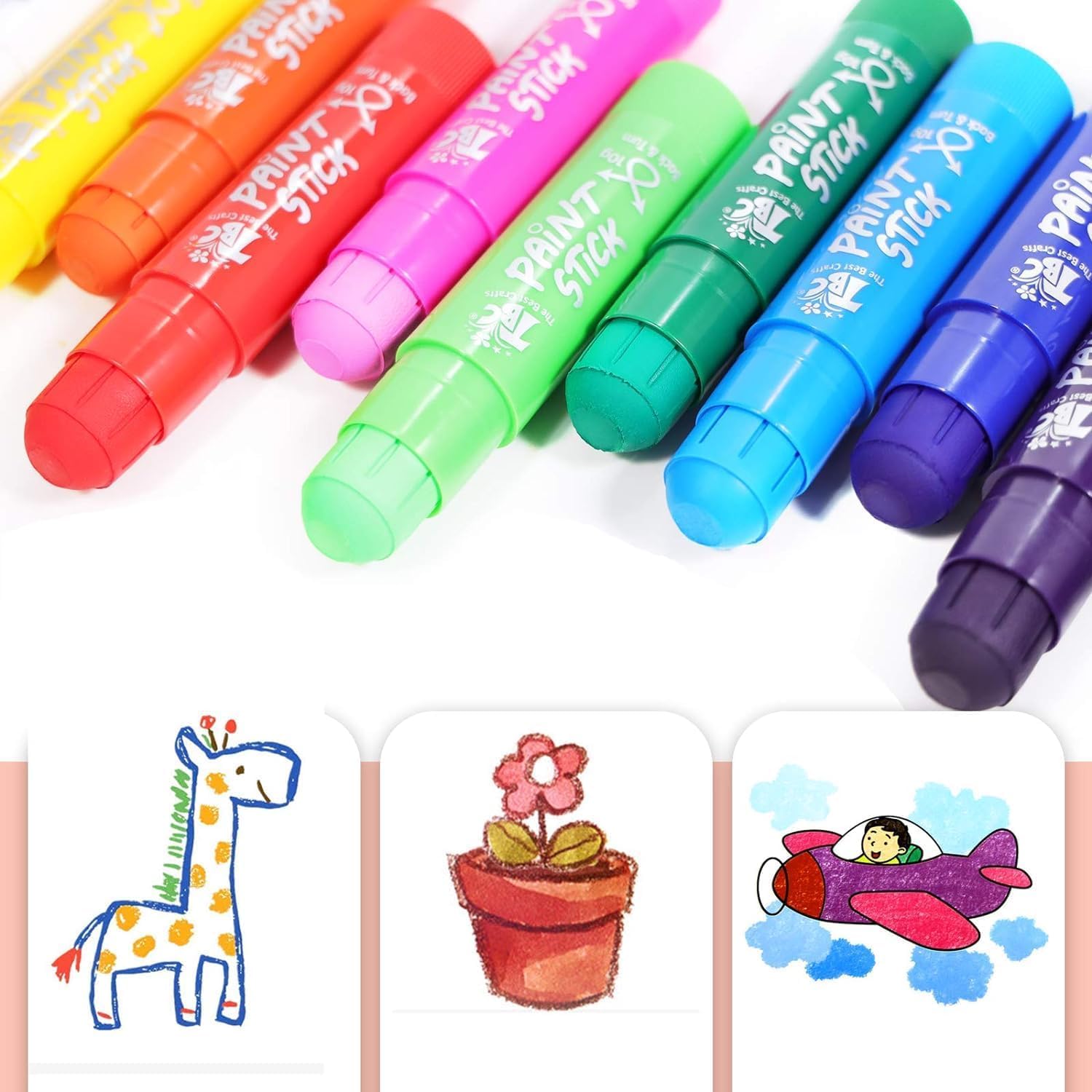 Paint Sticks,12 Classic Colors, Washable, Non-Toxic, Tempera Paint Sticks For Kids And Students