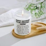 Happy Birthday Gifts For Women - Funny Best Friend Friendship Birthday Gifts For Women Bestie Bff Coworker Classmate, Lavender Candle