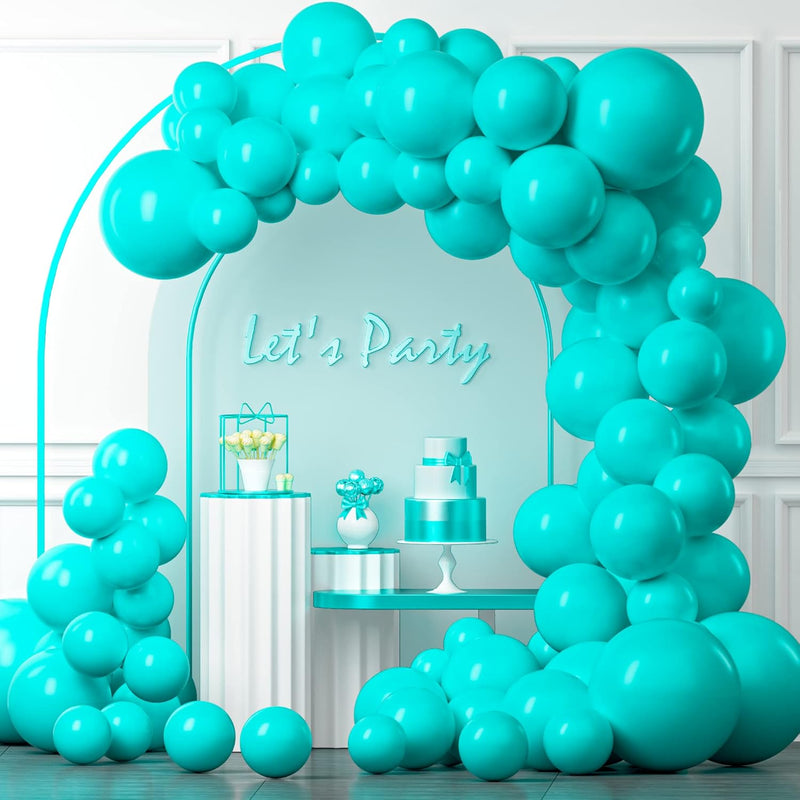 Teal Balloons Garland Arch Kit, 102Pcs 18In 12In 10In 5In Teal Turquoi