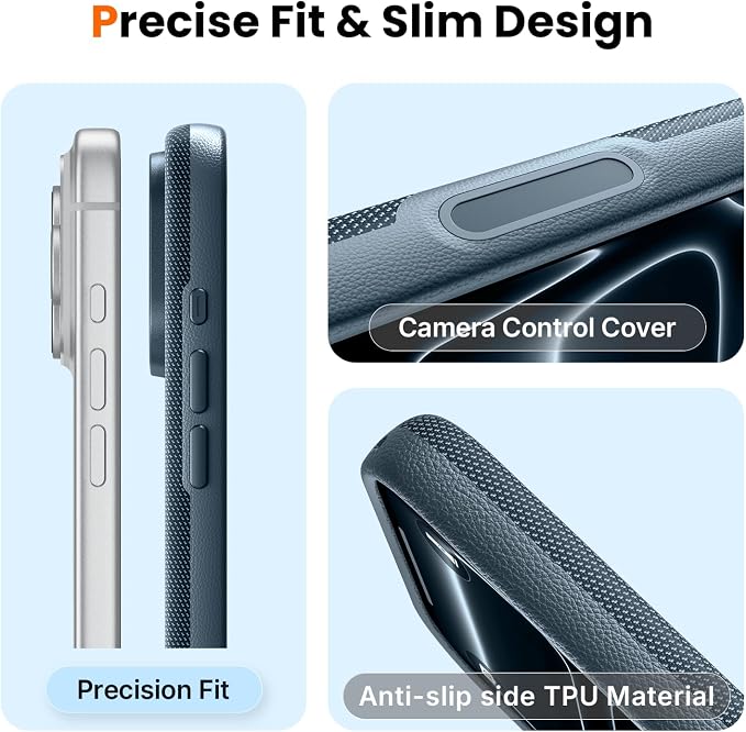 Apple iPhone 18 Pro Case Techwoven Blue Slim Protective Cover