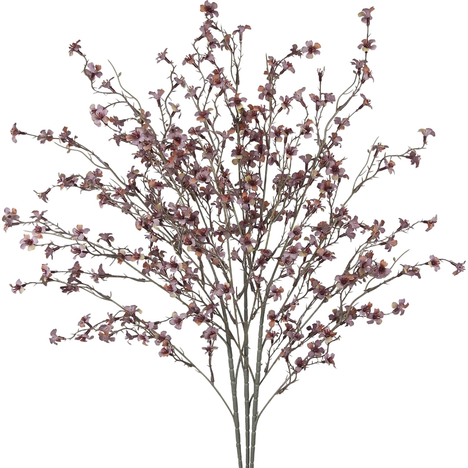 3 Pcs Cherry Blossom Branches Artificial Flowers For Autumn Spring Summer Indoor Decoration Faux Cherry Blossom Long Stems Fall Silk Fake Flowers For Tall Vase Arrangements Home Wedding Table