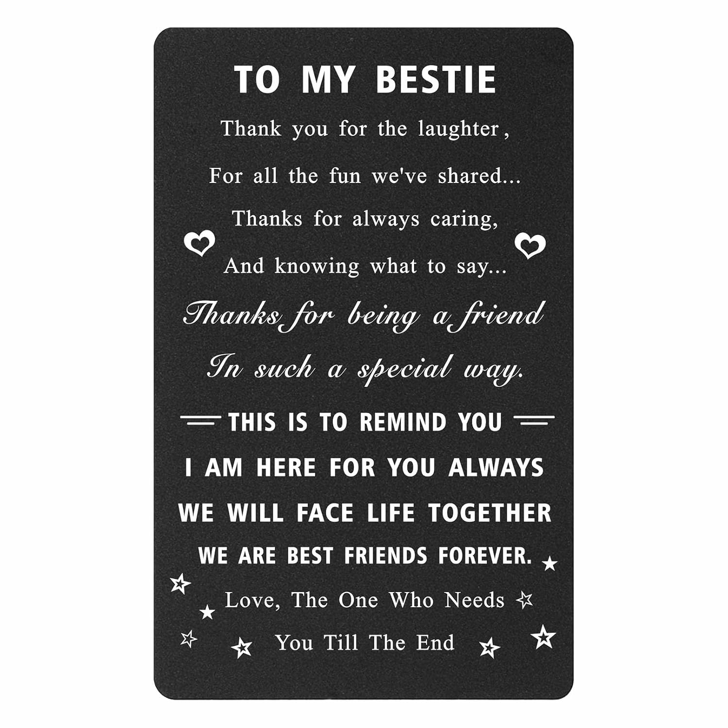 Bestie Gifts For Women, Best Female Friend Birthday Card, Friendship Gifts For Women Bff Mothers Day Wallet Card